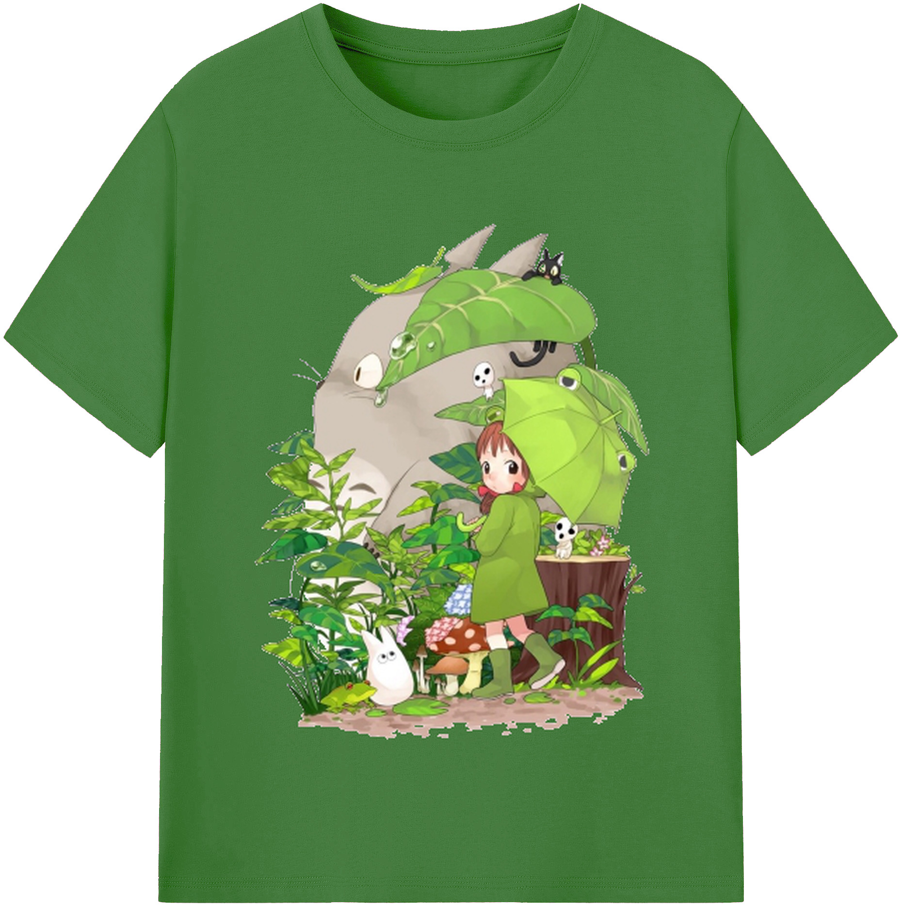 （画像用） となりのトトロ 草壁メイ 草壁サツキ My Neighbor Totoro Satsuki Kusakabe Mei Kusakabe レディースカジュアルプリントTシャツ（綿100％）